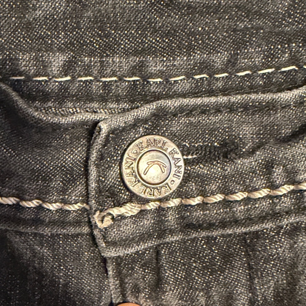 Karl Kani Gold Black Gray Dragon Baggy Jeans Y2K Vtg 34 / 32 - Picture 4 of 7